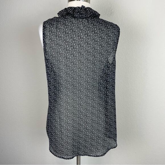Cabi Black White Amazing with the Music Notes Sleeveless Top Small - Picture 3 of 8